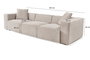 Atelier Del Sofa Sofá 3 Plazas Lora - Mocha, 100% Lino, Comodidad y Estilo